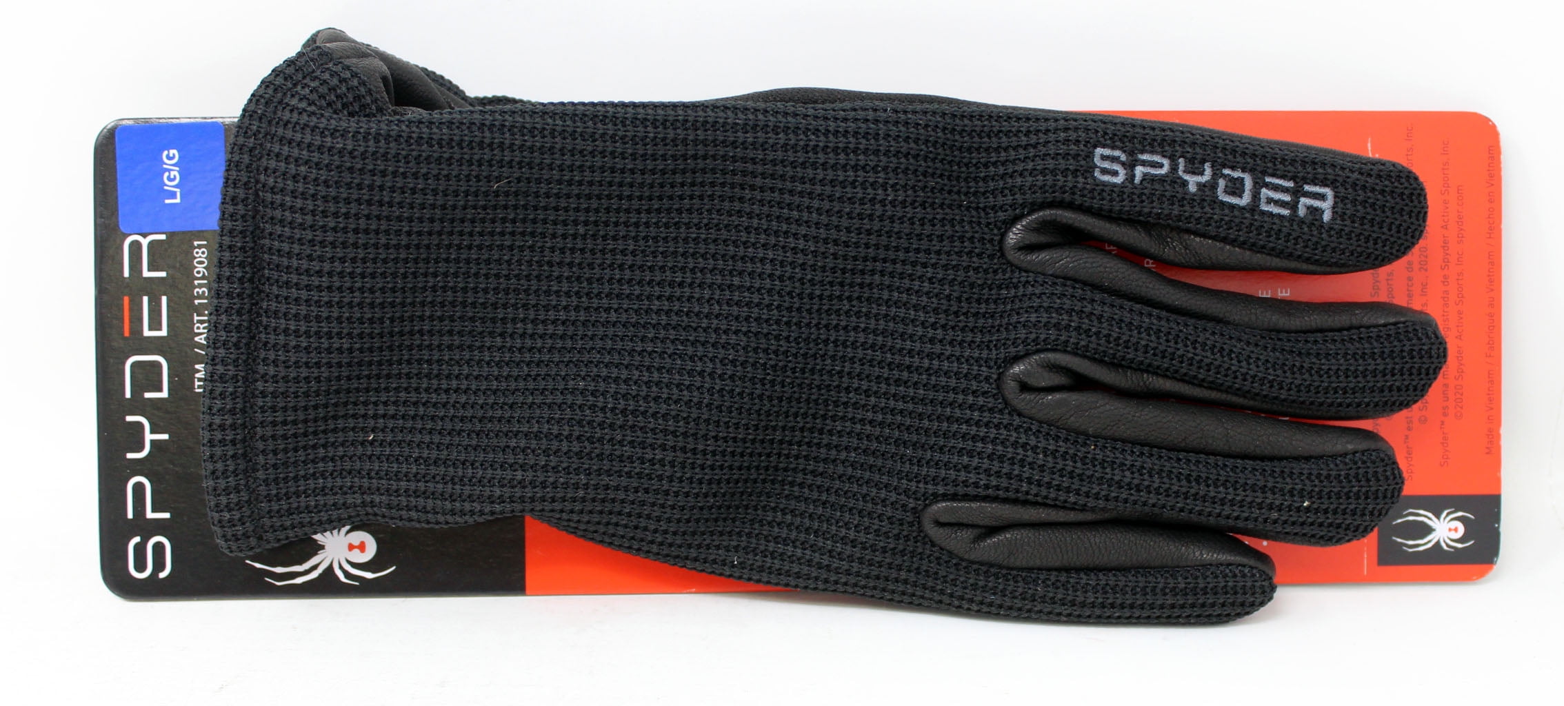 Men's Spyder Primaloft Ultraweb Leather Gloves Black Size Small S 
