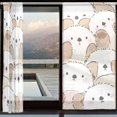 thumbnail image 3 of BZSMCE Window Curtain Panels Set Of 2 In Puppy Pile Of Joy Printed, 3 of 4