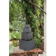 thumbnail image 6 of CoSoTower 19.7X19.7X41.7" Gray Cement 4 Tier Block Water Fountain Outdoor, 6 of 7