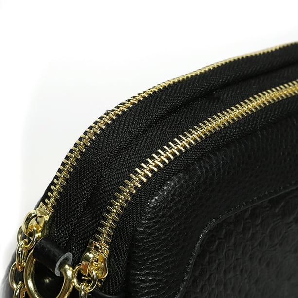 Bolsos Cruzados De Mujer Bolsa bandolera de piel de vaca de primera capa con patrón de cocodrilo para el trabajo (negro) Hugtrwg Para Estrenar