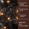 thumbnail image 3 of Yaheetech 4.5ft Pre-lit Spruce Artificial Christmas Tree, Black, 3 of 13