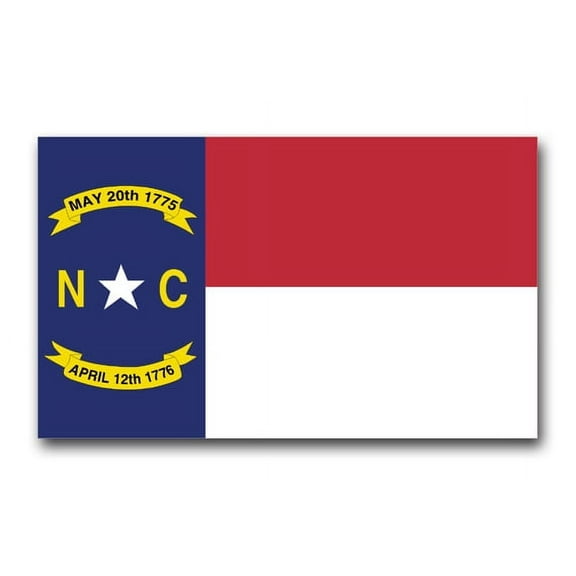 3.8 Inch North Carolina State Flag Vinyl Transfer Decal