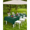 thumbnail image 3 of Sea Green Outdoor Tablecloth with Umbrella Hole and Zipper, Solid Color Table Cover for Rectangle Tables Waterproof Tabletop Collection for Patio, Garden, Picnic, Camping 60 x 102 inch, 3 of 5