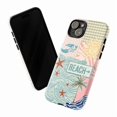 thumbnail image 3 of Beach Collage Phone Case, Vintage Mermaid Sun and Palm Tree Design iPhone Cover, Aesthetic Ocean Summer Vibes Case for iPhone 17 16 15 14 13 12 11 Plus Pro Max Mini, 3 of 6