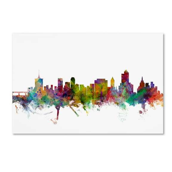 Michael Tompsett 'Tulsa Oklahoma Skyline' Canvas Art