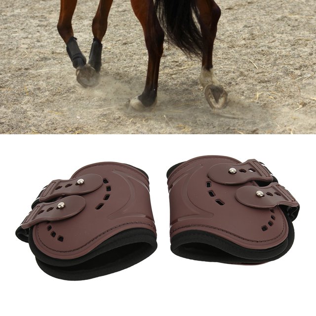 2Pcs Horse Leg Protector, Breathable Air Perforated Horse Hind Legs Boots For Horse Jumping Riding Eventing