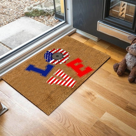 

NIUREDLTD Home Decoration Independence Day Welcome Decorative Floor Mat Living Room Door Mat Home Independence Day Decorative Rug