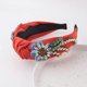 thumbnail image 3 of Baroque Rhinestone Crystal Headbands for Women Embroidered Hair Band Exquisite Hairband Women's Hair Accessories Hair Hoop A Variety of Colors (Orange, 3 of 4