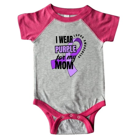 

Inktastic I Wear Purple For My Mom Lupus Awareness Gift Baby Boy or Baby Girl Bodysuit