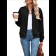 thumbnail image 3 of Chaqueta Informal de Mujer con Cuello Alto y Cremallera, Ideal para Otoño. Conjuntos con Bolsillos. Negro L, 3 of 10