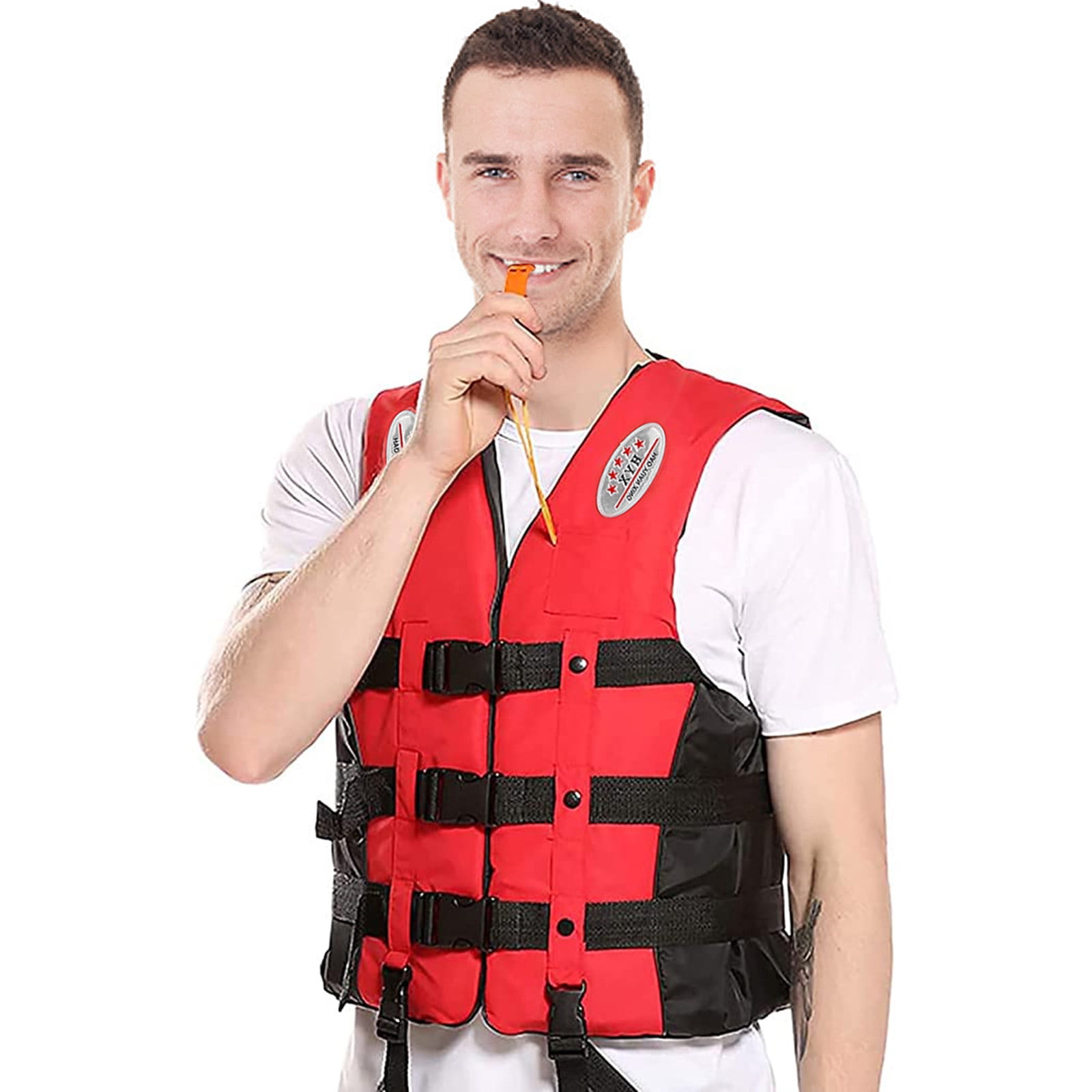 Adult Life Jacket Adjustable Lifesaving Vest For Sailing Kayak Fishing Swimming 