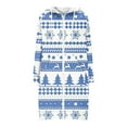 thumbnail image 3 of Women's Christmas Printed Long Sleeve Hooded Sweatshirt Jacket with Drawstring and Zipper Pockets, Fashionable Casual Wear for Fall and Winter,Light Blue,XL, 3 of 6