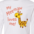 thumbnail image 4 of Inktastic My Meemaw Loves me- cute giraffe Long Sleeve Youth T-Shirt, 4 of 5