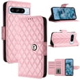 thumbnail image 6 of for Google Pixel 9a Wallet Case, Elegant Card Holder Cash Slot PU Leather Kickstand Wrist Strap Shockproof Protective Flip Women Girls Case Cover for Google Pixel 9a, Pink, 6 of 7
