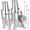 Silver, variant on Gold 15-Piece Stainless Steel Cocktail Shaker Bar Set for Home, Parties and Professional Bartending