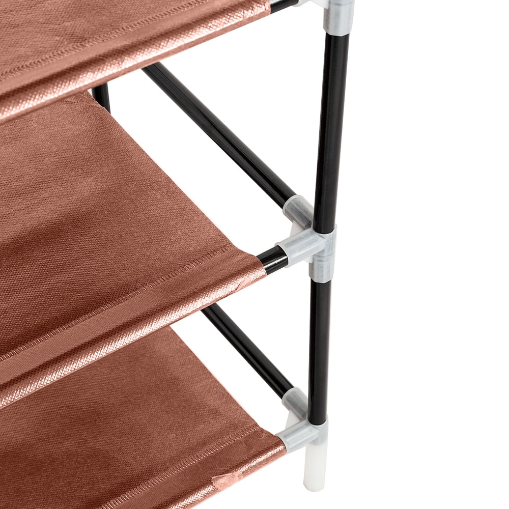 Kepooman 10 Tiers Shoe Rack Organizer with Dustproof Cover, Mocha