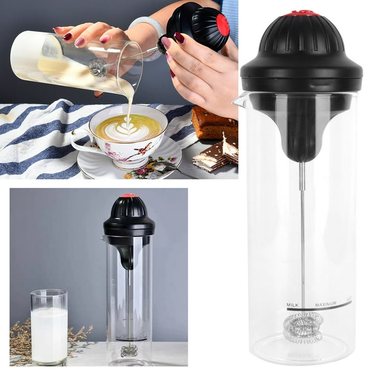 Milk Frother Electric, High Borosilicate Glass Milk Frother 450ml For Hot  Chocolate For Coffee For Latte 