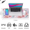 thumbnail image 5 of Long Mouse Pads for Desk,Pioneer Flower Floral Print Pattern Desk Mats on Top Of Desks, Desk Mouse Pad Extra Large with 3mm Non-Slip Base and Stitched Edge for Gaming,Office,Work,Home 31.5"x11.8", 5 of 6