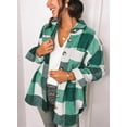 Fantaslook Womens Plaid Shirts Flannel Shacket Jacket Long Sleeve ...