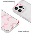 thumbnail image 3 of Compatible with iPhone XR Bow Phone Case, Cute Clear Pink Ribbon Bowknot Pattern Aesthetic Soft TPU Transparent Cases Full Camera Protective Phone Cover for Women Girly - Pink, 3 of 14