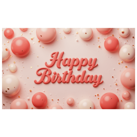 Colorful Balloons Birthday Party Banner Decorative Confetti Happy Birthday Banner for Celebration Indoor Decoration Photo Shoot