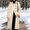 thumbnail image 7 of Levmjia Women's Plus Size Longline Wool Look Coat Single Breasted Notched Lapel Pocket Casual Loose Fit Winter Jacket, 7 of 7