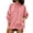 Pink, variant on DYTTDG Women's Solid Color Drawstring Hoodie, Long Sleeve Loose Casual Pullover With Kangaroo Pocket Side Slit Hem for Daily Wear