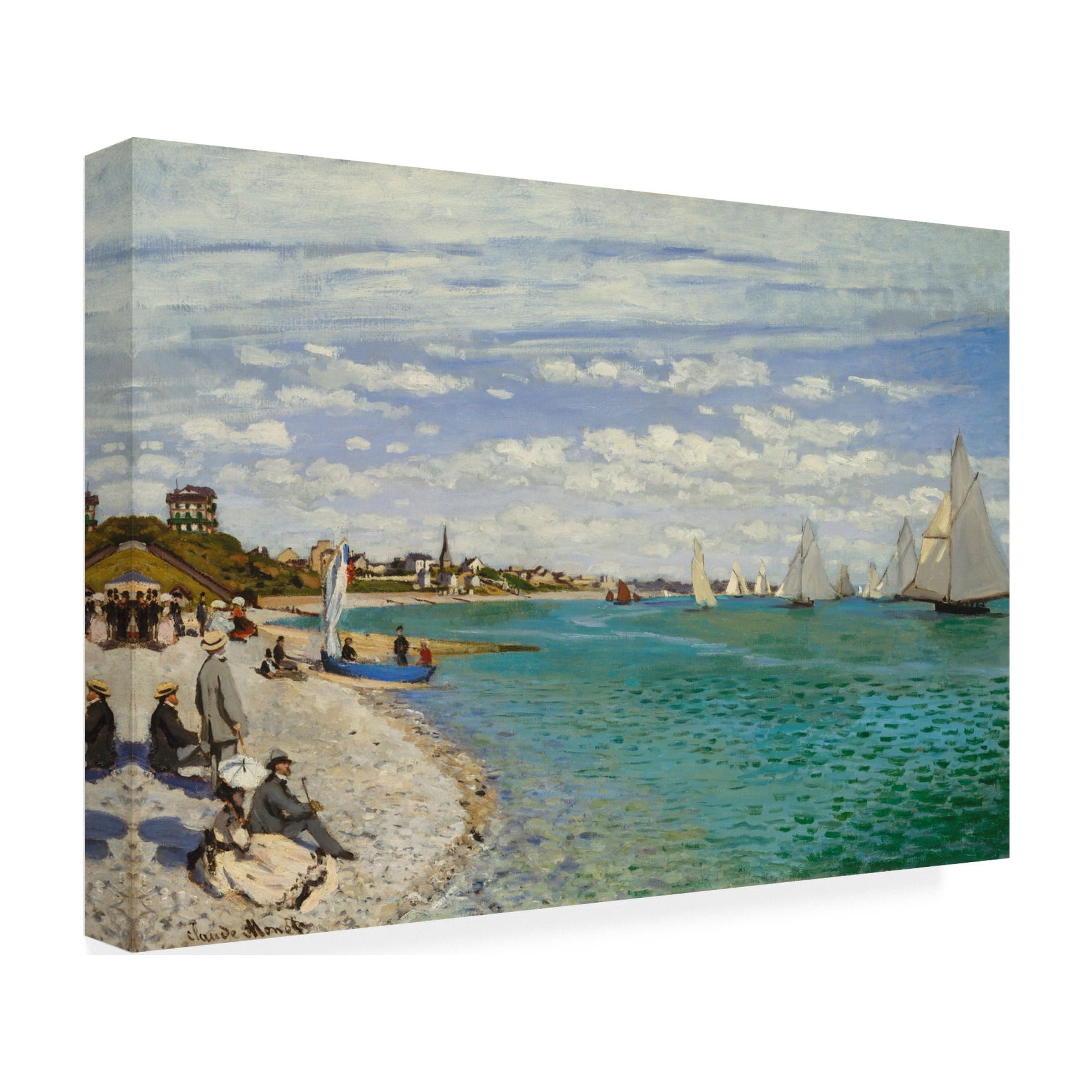 Trademark Fine Art Claude O. Monet Regatta At Sainte Adresse Canvas Wall Art - 30x47