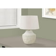 thumbnail image 5 of Monarch 20" Concrete Stone Table Lamp with Tapered Shade in Cream and Beige, 5 of 8
