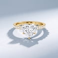 thumbnail image 3 of Rosec Jewels Heart Shaped Lab Grown Diamond Engagement Ring 3 Carat - IGI Certified Diamond Ring with Hidden Halo - E-VS1 Grade, 10K Yellow Gold, US 12.50, 3 of 7
