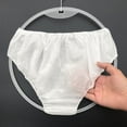 thumbnail image 3 of 10x Disposable Underpants White Double Woven Paper Briefs Unisex Underwear Drop, 3 of 5