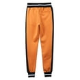 thumbnail image 3 of Ma Croix Men's Skinny fit Two Tone Stripe Track Pants Jogger with Zipper Pockets, 3 of 7