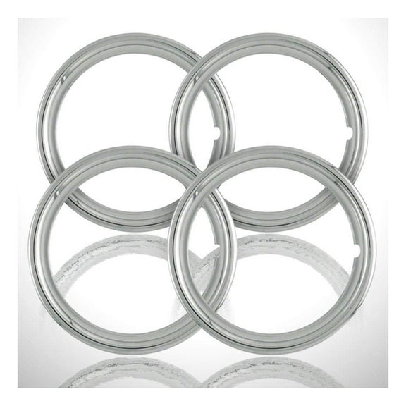 4-pack of 15' Chrome 1 1/2' Deep Wheel Rings