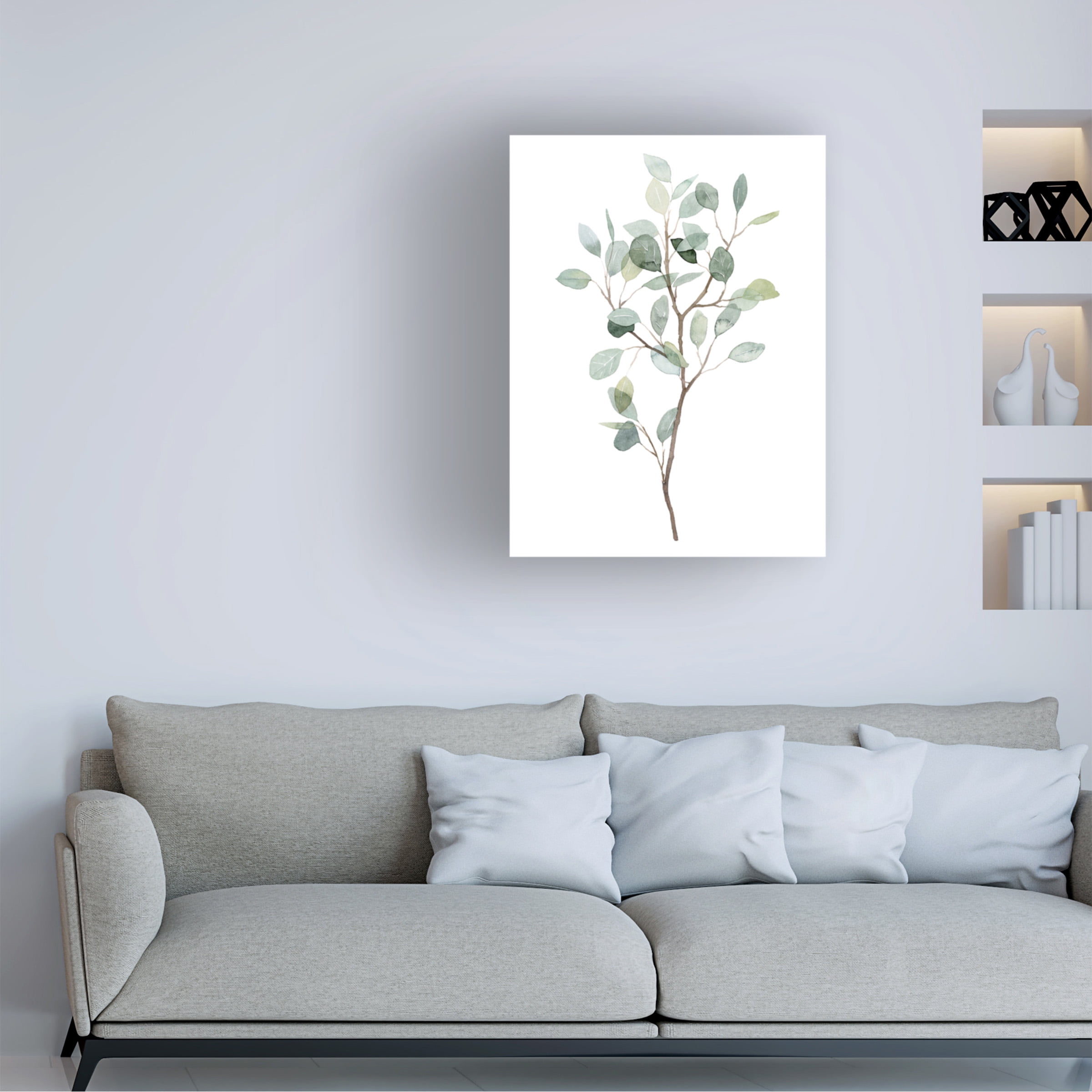 Grace Popp 'Seaglass Eucalyptus I' Canvas Art