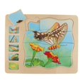 thumbnail image 2 of 4 Capas Rompecabezas Mariposa Jardín de Infantes Niños Juguete Niños Aprenden Hugo Patrón Bloques de madera, 2 of 10