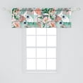 thumbnail image 2 of Floral Window Valance, Colorful Flowers with Grunge Circles Geometric Illustration Art, Curtain Valance for Kitchen Bedroom with Rod Pocket, 54" X 18", Pale Salmon and Forest Green, by Ambesonne, 2 of 2