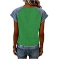 thumbnail image 7 of Ankola Women's Short Sleeve Crewneck T-Shirt Color Block Tunic Tshirt Casual Loose Blouses Tops, 7 of 7