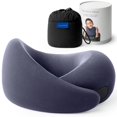 thumbnail image 1 of Almohada cervical OSTRICH PILLOW Go de espuma viscoelástica con bolsa de viaje, 1 of 8