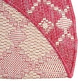 thumbnail image 4 of Unique Loom Outdoor Trellis Collection Area Rug - Traliccio (10' Round Magenta/Ivory), 4 of 6