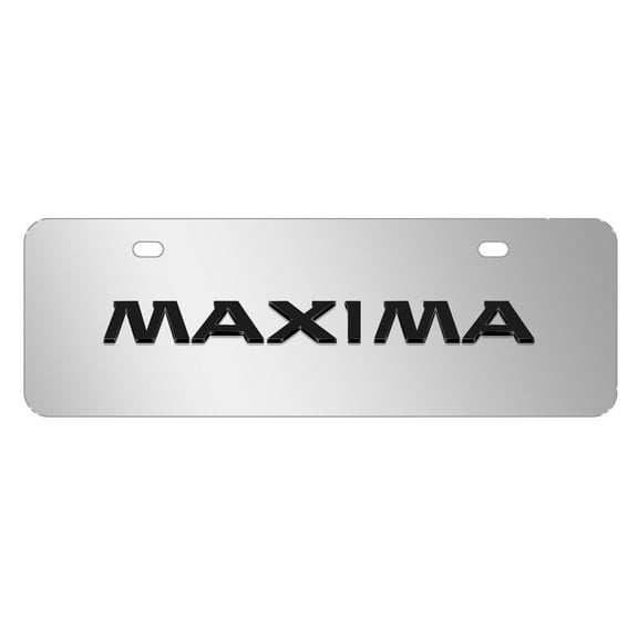 Nissan Maxima 3D European Look Half-Size Chrome Stainless Steel License Plate