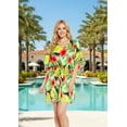 thumbnail image 4 of HAPPY BAY Women's Plus Size Party Bathing Suit Swimwear Cover Ups 3X-4X Green, Tropical, 4 of 4