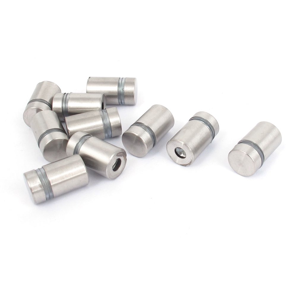 12mm x 20mm Stainless Steel Advertising Frameless Glass Standoff Pins 10pcs