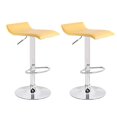 thumbnail image 1 of Bronte Living Leatherette Bar Stool with Adjustable Height, 360 Swivel Design, Low Backrest, Floor Protection and Pedestal Base with Comfortable Footrest for Kitchen, Bar - Series Miranda - Set of 2, 1 of 9