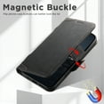 thumbnail image 3 of Dteck Magnetic Leather Wallet Phone Case For iPhone Air (2025) with Card Holder for Men and Women, MagSafe Compatible Flip Folio Cover with Kickstand and RFID Protection, Premium PU Leather, Black, 3 of 6