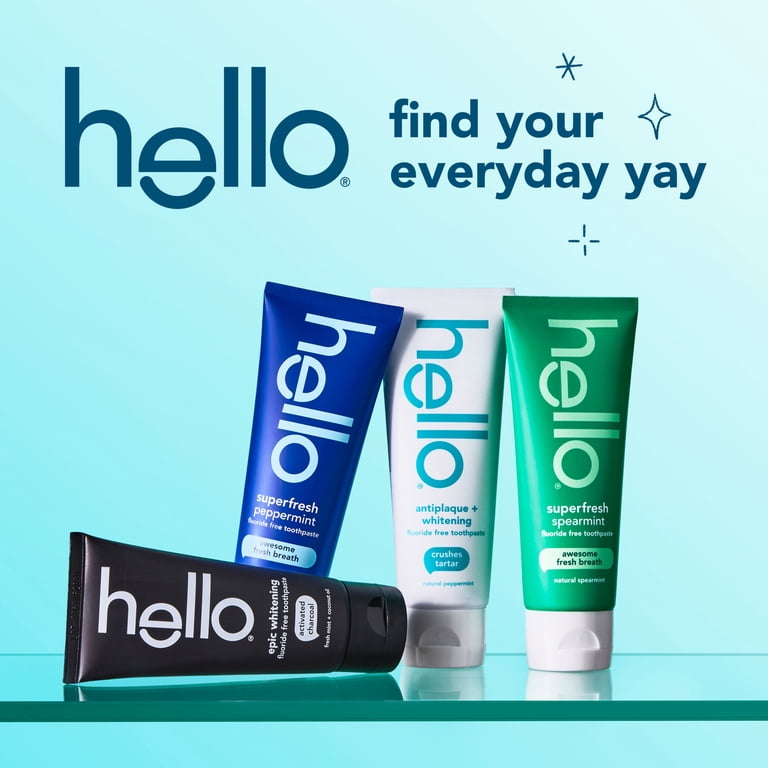 hello Superfresh Fluoride Free Toothpaste for Bad Breath, Natural
