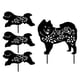 thumbnail image 1 of 4 piezas de decoración artística para perros, silueta de perro, estaca de jardín, acrílico negro, cachorro, inserto de suelo para césped, mansión, jardín, 1 of 5