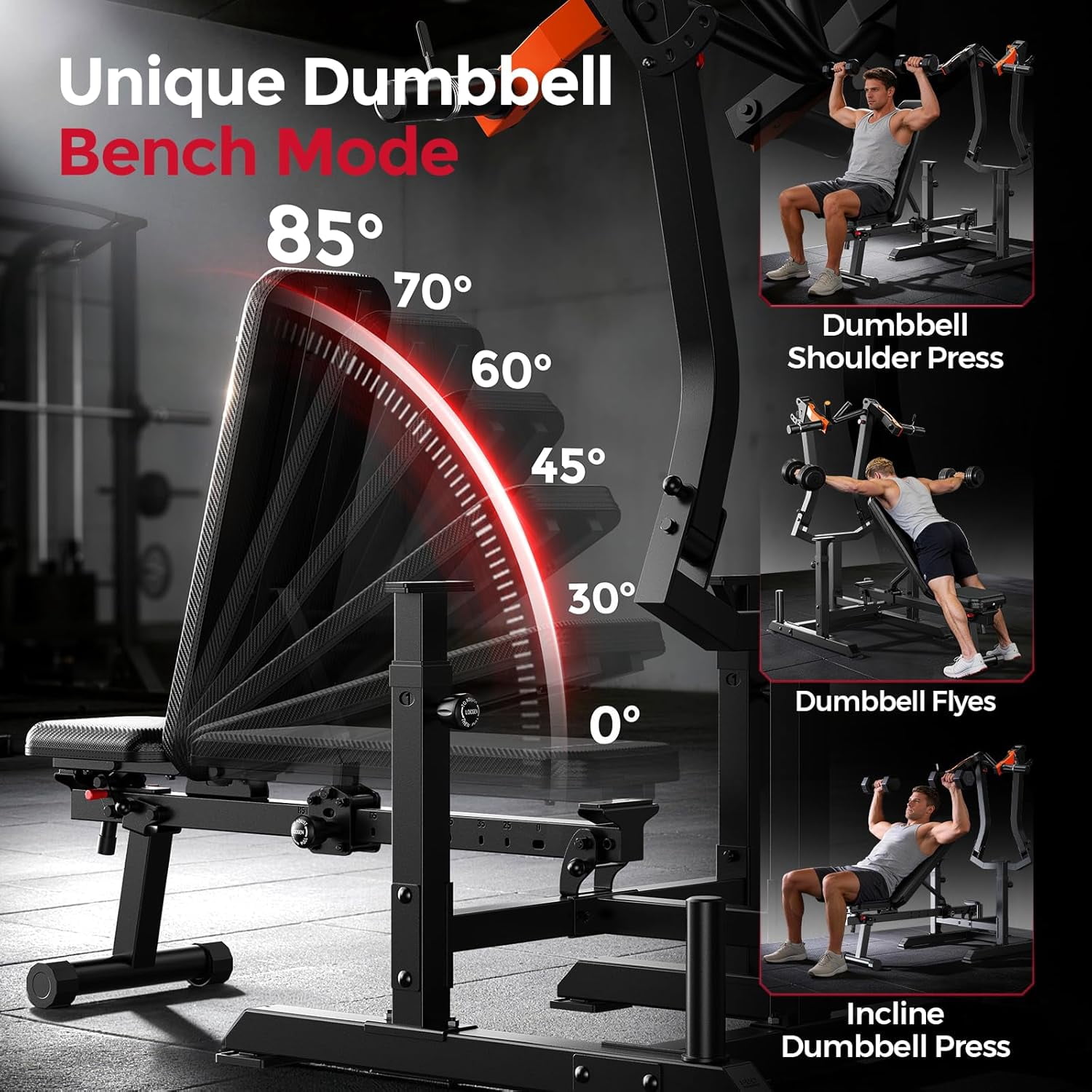 FEIERDUN SO2 Chest Press Machine, Heavy-Duty Bench Press Machine with 4-Level Adjustable Independent Converging Arms, Unique Adjust Bench Design, Strength Training Equipment |FED Fitness
