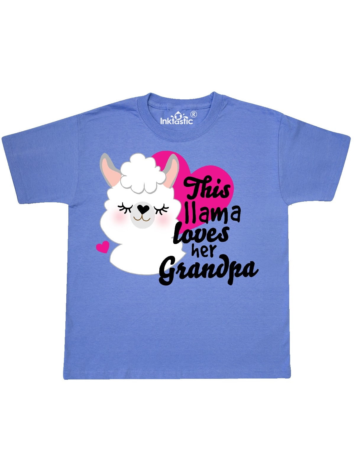 Download Valentines Day This Llama Loves Her Grandpa Youth T-Shirt ...