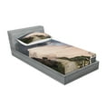 thumbnail image 2 of Ambesonne Beach Fitted Sheet & Pillow Sham Set, Ocean Coastline Nature, Twinxl, Multicolor, 2 of 2