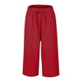 thumbnail image 3 of Women's Loose Fit Wide Leg Pants with Drawstring Waist and Pockets, 3 of 8